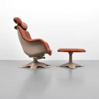 Yrjo Kukkapuro Karuselli Lounge Chair & Ottoman - Sold for $1,500 on 04-11-2015 (Lot 306).jpg